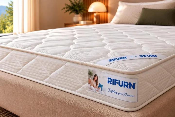 Rifurn Memory mattress, label close-up
