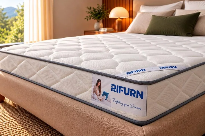 Rifurn Springer mattress, label close-up
