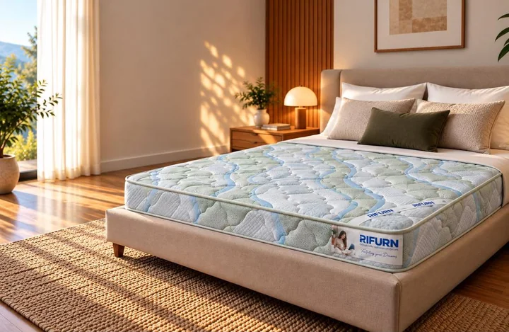 Rifurn Cozy mattress, in a bedroom