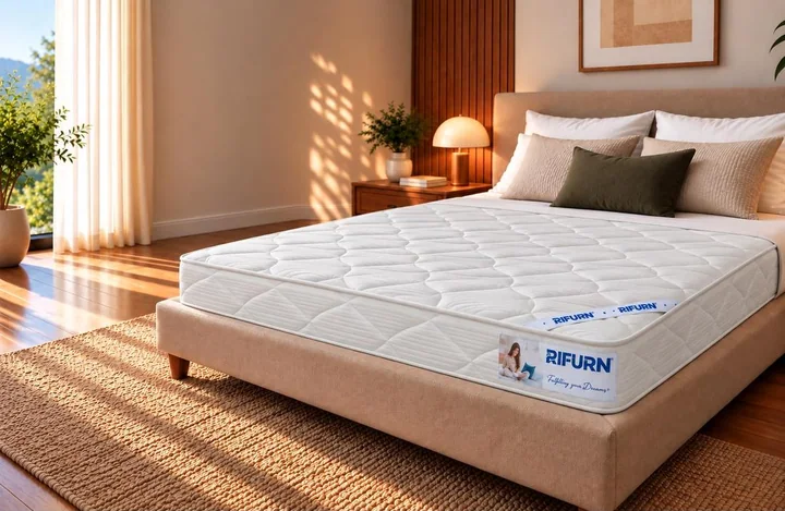 Rifurn Memory mattress, in a bedroom