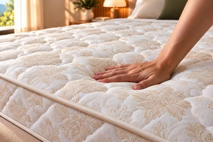 Rifurn Cozy Comfort mattress, fabric close-up