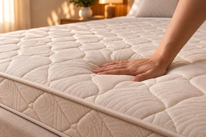 Rifurn PU Plus mattress, fabric close-up
