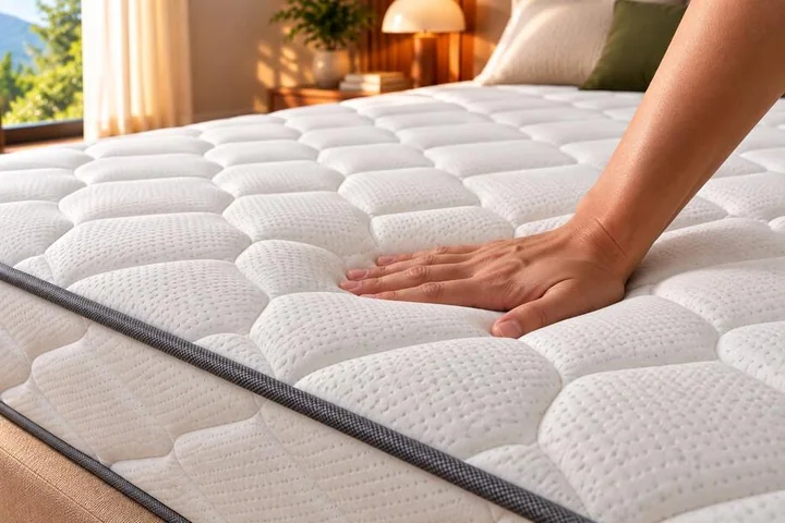 Rifurn Springer mattress, fabric close-up
