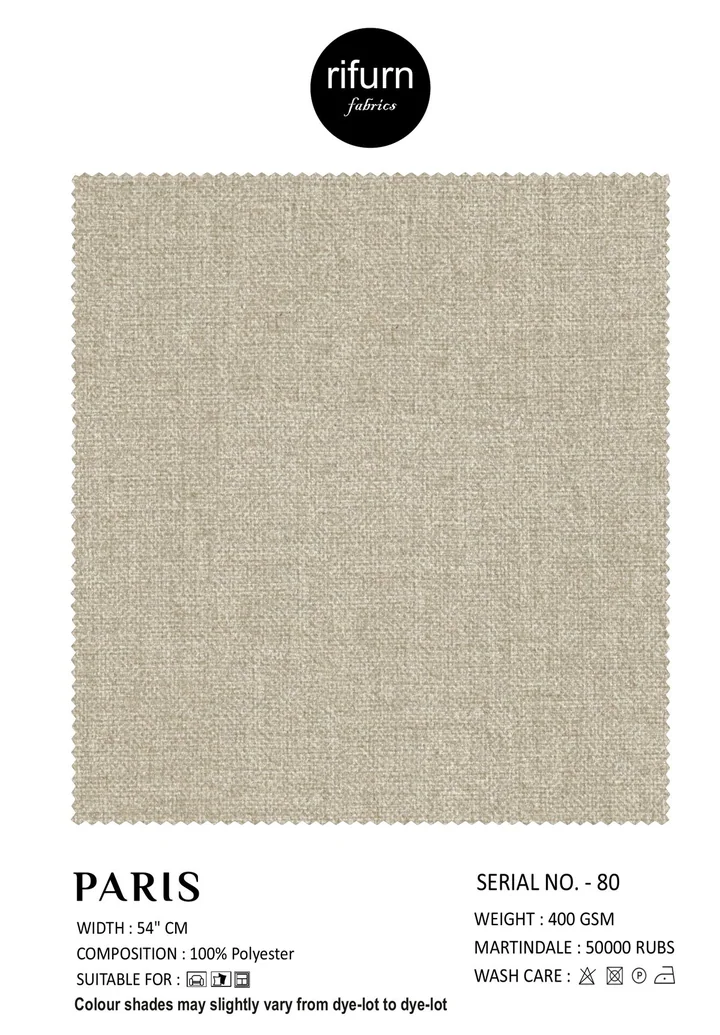 Rifurn Paris fabric card, shade SR 80