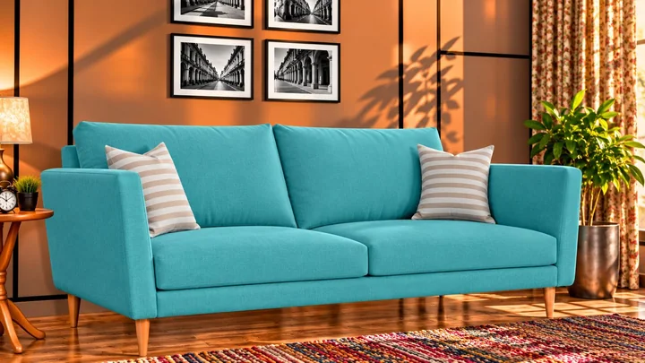 Pastel SR 13 on a sofa