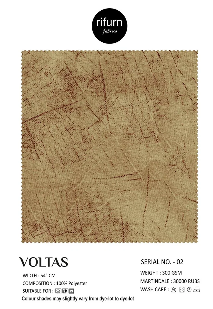 Rifurn Voltas fabric card, shade SR 02