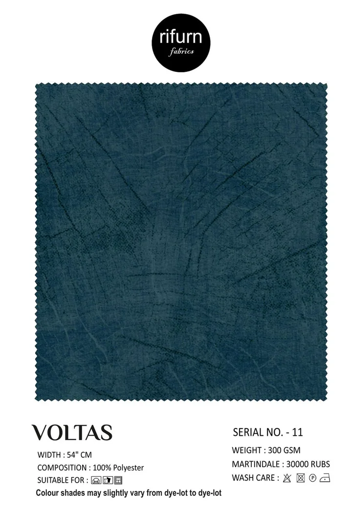 Rifurn Voltas fabric card, shade SR 11